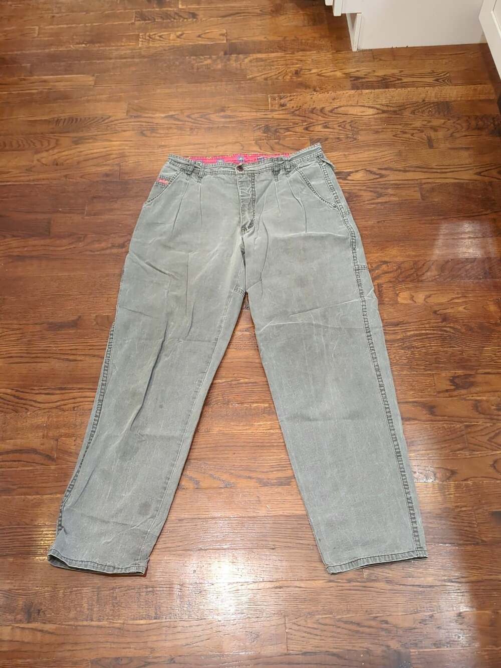 Cotler Cotton Pants Size 34x32 Green Baggy Vintage Y2K